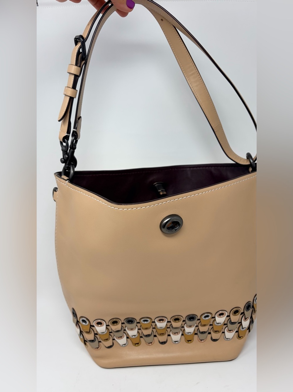Coach 1941 Duffle Bag in Beechwood Smooth Leather with Link Detail